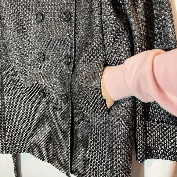 J. Crew Collection Women’s Gray Size Jacket Coat Blazer Rayón Silk Blend Belt - Picture 7 of 12